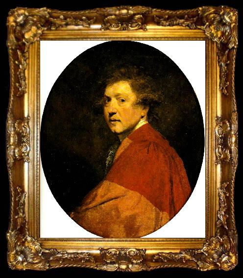 framed  Sir Joshua Reynolds self-portrait in doctoral robes, ta009-2